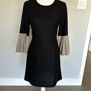 Pretty THML Black Dress with Bell Sleeves